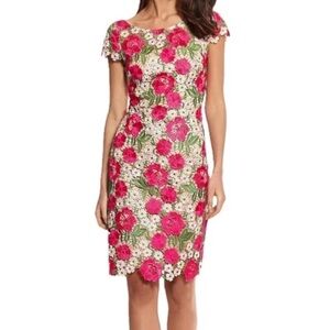 Derby perfect - XSCAPE Floral Lace Sheath Dress, Size 14 New w/Tag Retail $259